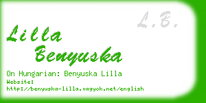 lilla benyuska business card